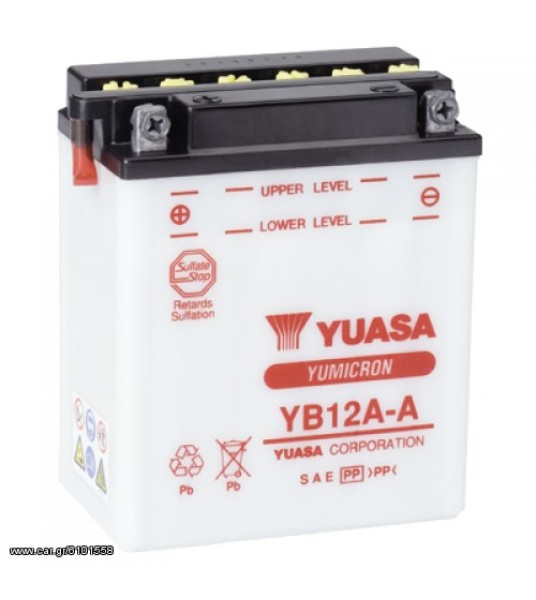 μπαταρία μοτο Yuasa YB12A-A Ανοικτού Τύπου