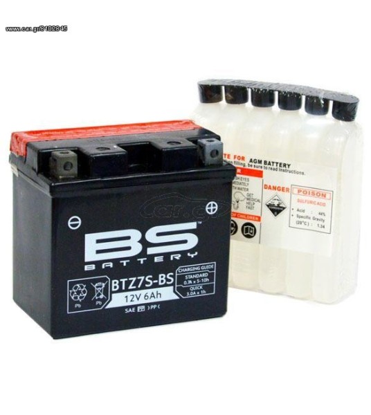 Μπαταρία BS BATTERY τύπου τζελ YTZ7S-BS