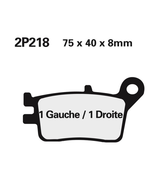 Τακάκια φρένων Nissin Semi-metallic Off-Road - 2P-218 HONDA AX-1 / NX250 / XLR-BAJA250