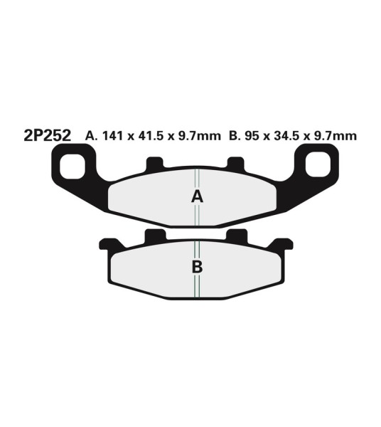 Τάκακια φρένων Nissin Ημιμεταλλικά - 2P-252 SUZUKI / KAWASAKI / HYOSUNG