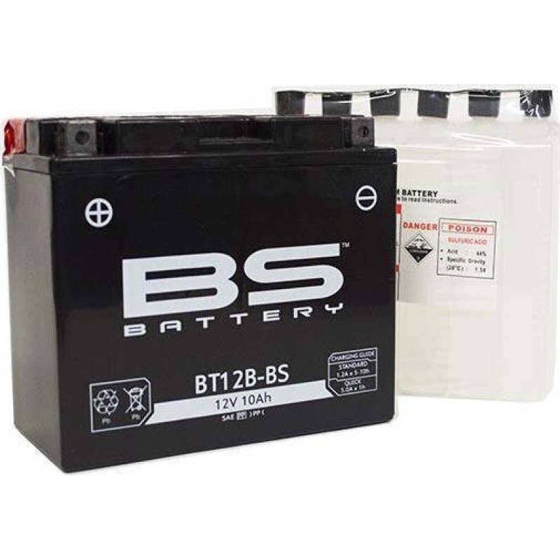 BS Μπαταρία Μοτοσυκλέτας Maintenance Free BT12B-BS με Χωρητικότητα 10.5Ah BS Μπαταρία Μοτοσυκλέτας Maintenance Free BT12B-BS με Χωρητικότητα 10.5Ah
