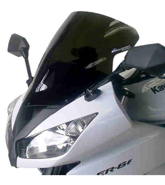 Ζελατίνα KAWASAKI ER-6F 650 ABS '09-'10 BULLSTER WINDSHIELD DOUBLE BUBBLE SMOKED BLACK 39 CM 3MM