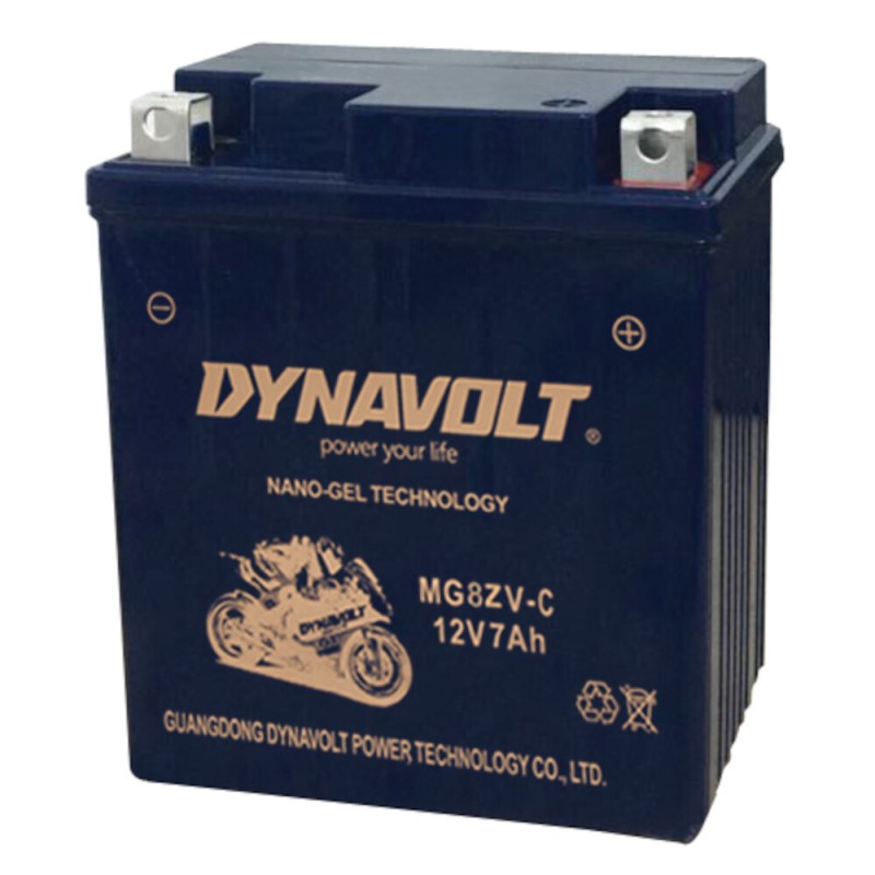 Μπαταρία μοτοσυκλέτας DYNAVOLT Nano Gel SMF MG8ZV-C 12V 7Ah