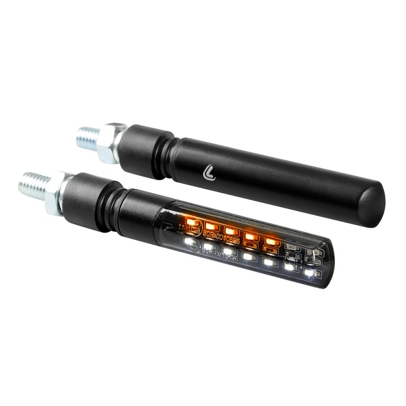 Φλάς μοτοσυκλέτας Line SQ Front, sequentiary led corner lights and front position lights - 12V LED Φλάς μοτοσυκλέτας Line SQ Front, sequentiary led corner lights and front position lights - 12V LED