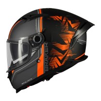 Κράνος MT Braker SV ECE 22.06 Charm B4 μαύρο/πορτοκαλί ματ