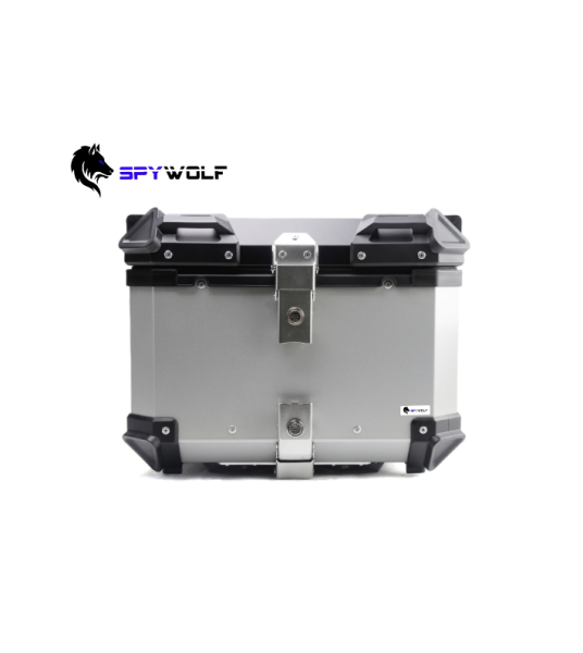 SpyWolf Space-S Μπαγκαζιέρα Μοτοσυκλέτας Αλουμινίου 45lt Ασημί
