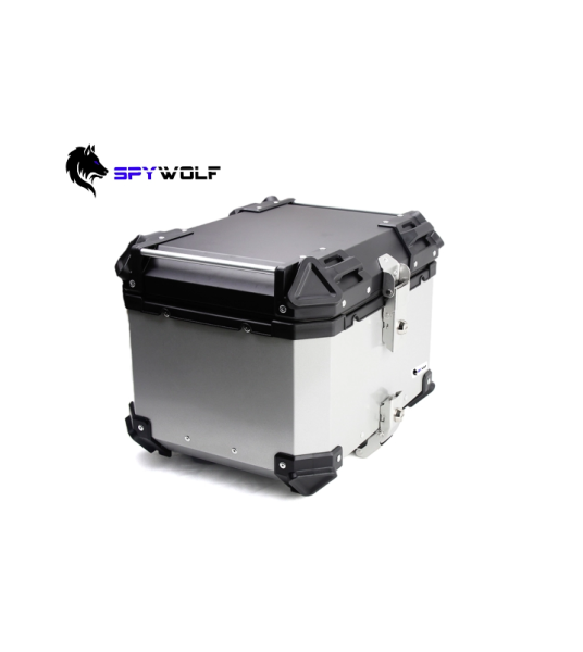 SpyWolf Space-S Silver Μπαγκαζιέρα Μοτοσυκλέτας Αλουμινίου 55lt Ασημί