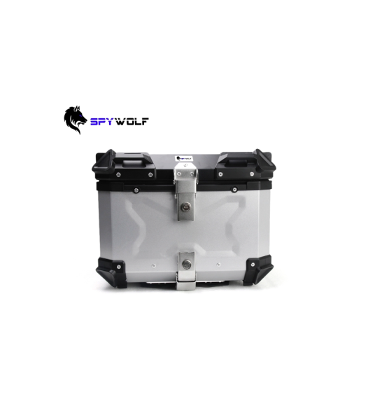 SpyWolf Space-X Silver Μπαγκαζιέρα Μοτοσυκλέτας Αλουμινίου 45lt Ασημί
