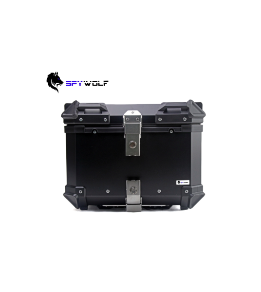 SpyWolf Space-S Black Μπαγκαζιέρα Μοτοσυκλέτας Αλουμινίου 45lt Μαύρη