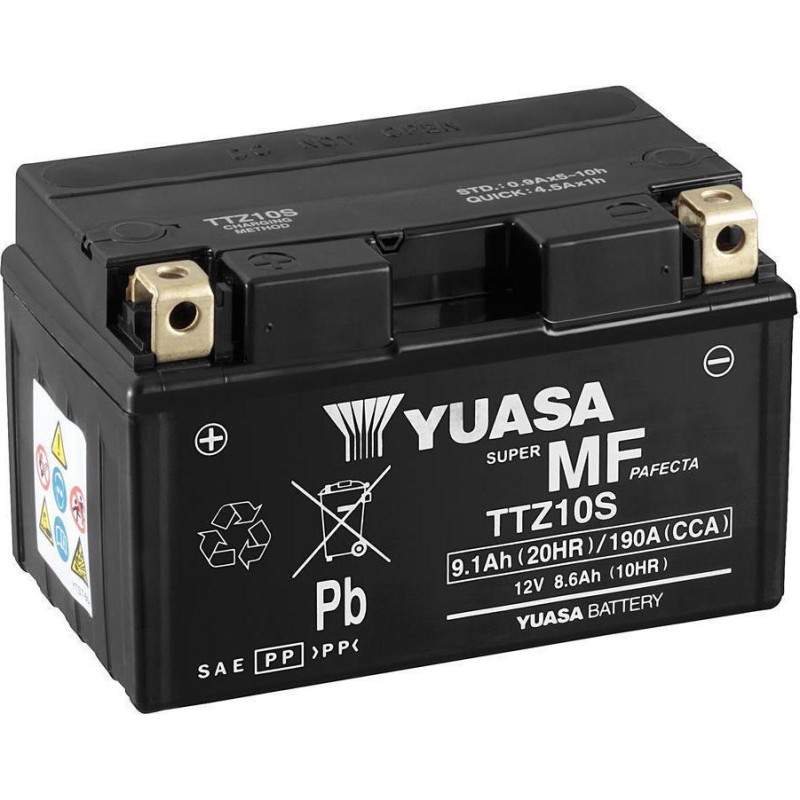 Yuasa Μπαταρία Μοτοσυκλέτας TTZ10S με Χωρητικότητα 9.1Ah Yuasa Μπαταρία Μοτοσυκλέτας TTZ10S με Χωρητικότητα 9.1Ah