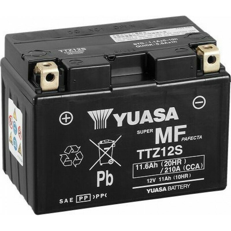 Yuasa Μπαταρία Μοτοσυκλέτας TTZ12S με Χωρητικότητα 11.6Ah Yuasa Μπαταρία Μοτοσυκλέτας TTZ12S με Χωρητικότητα 11.6Ah